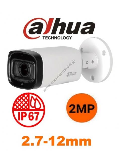  DAHUA HAC-HFW1200R-Z-IRE6-2712-S4  Bullet   2MP   Varifocal 2.7-12mm 