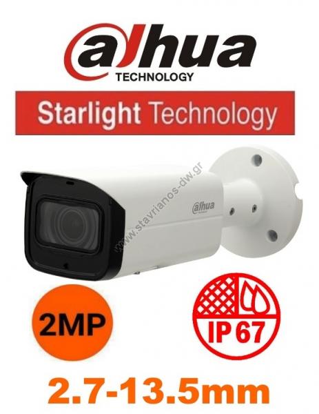  DAHUA HAC-HFW2241T-Z-A-27135  Bullet Starlight   2MP   Varifocal 2.7-13.5mm    