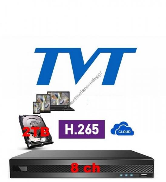  TVT TD-2008NS-HL + 2TB H.265/H.264 5-  8  (, IP, TVI,CVI  AHD)  1       2TB 