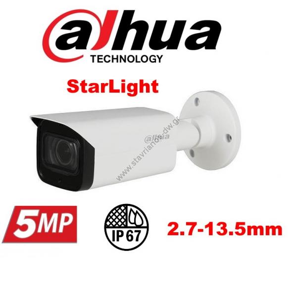  DAHUA HAC-HFW2501TU-Z-A-27135-S2 Bullet  Starlight   5MP   2.7-13.5mm motorized  . 