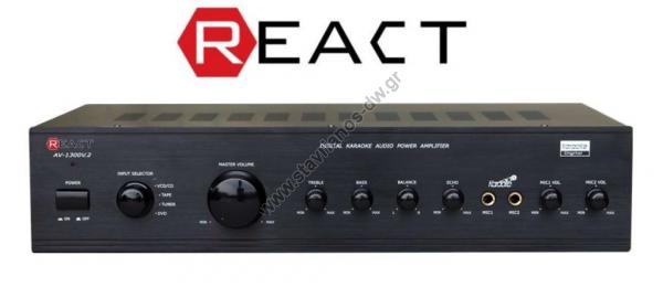    2 x 100W max  5     Karaoke     React AV-1300 /B 
