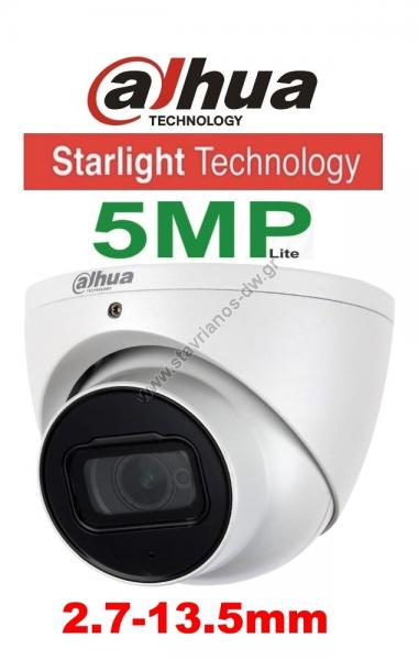  DAHUA HAC-HDW2501T-Z-A-27135 Starlight Dome    Varifocal 2.7-13.5mm motorized lens   5MP    