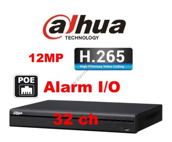  DAHUA NVR5232-16P-4KS2E NVR 32  .265   12MP  Alarm I/O  PoE 