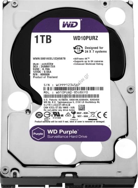  WD PURPLE 1TB   HDD  1 