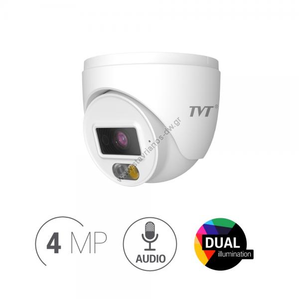  TVT TD-9540S4L-C IP  Dome Dual Illumination 4.0MP   2,8mm   